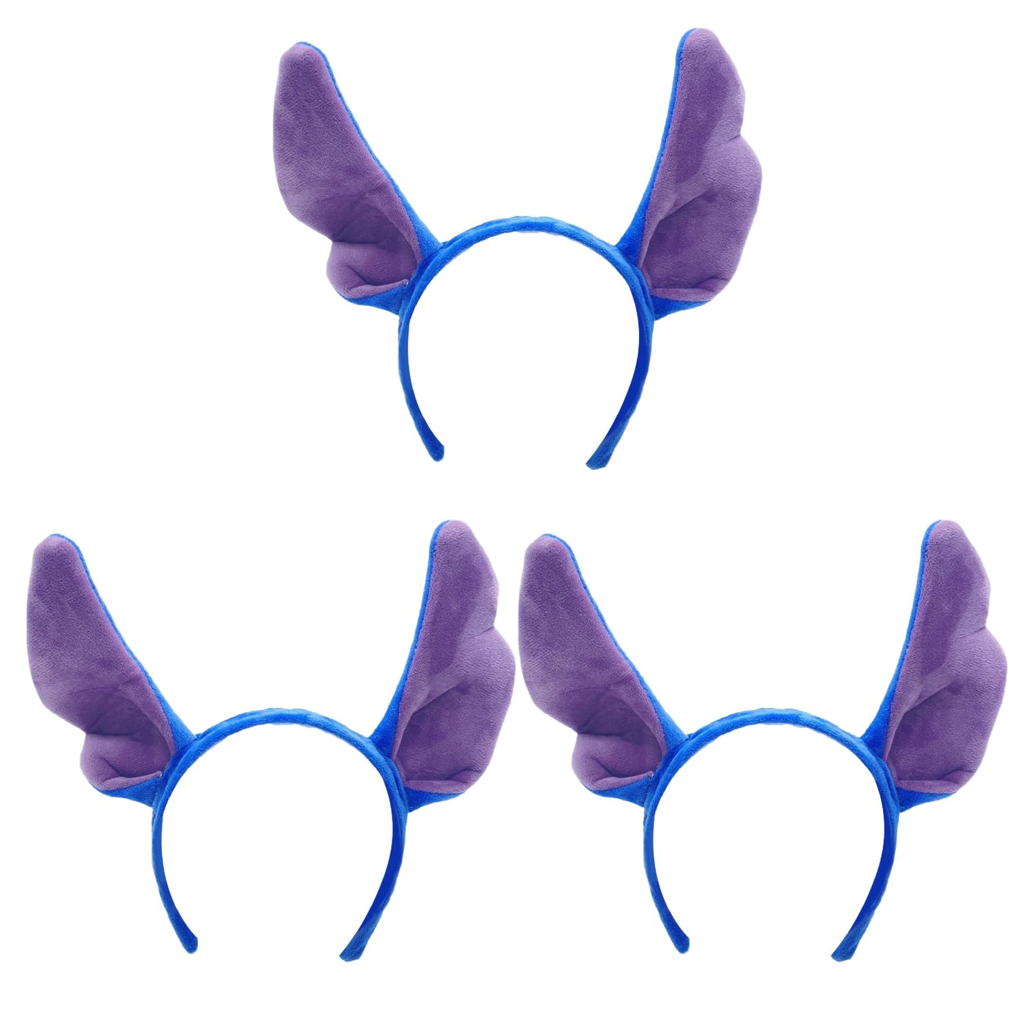 Lezevn 3pcs Blue Ears Headband Animal Ears Headbands Alien Movie Characters Fancy Dress for Halloween,Birthday,Christmas