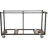 LIFETIME 80193 Sand Finish Table Cart with Heavy Duty Steel, Black
