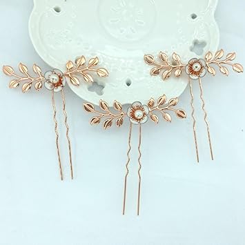 Amazon Com Aegenacess Wedding Hair Pins Flower Leaf Vintage