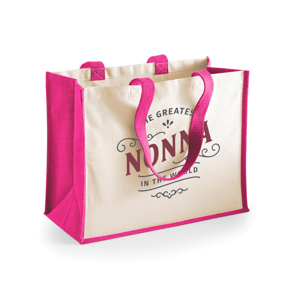 Nonna Gift, Nonna Birthday Bag, Personalised Nonna Gift, Nonna Present, Nonna Bag, Great Nonna Gifts, Nonna Funny Gifts, Nonna Gifts From Daughter, Nonna Keepsake, Tote, Shopping Bag (Fuchsia)