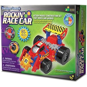 The Learning Journey Techno Gears - Rockin Race Car - STEM 60+Piece Gear Construction Set