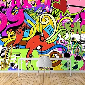 Wall Mural Graffiti Removable Wallpaper Wall Sticker for Bedroom Living Room - 66x96 inches