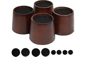 Txcucc Wooden Furniture Risers 4 Inch Tapered Bed Risers Set of 4, Heavy Duty Wood Bed Lifts for Table, Sofa, Couch, Desk and Dresser