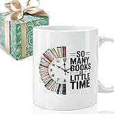 Puouoonyi Novelty Books Mug Gifts for Book Lovers Readers, Books Gifts for Librarian Bookish Bookworm, Book Club Gift