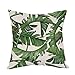 Moslion Palm Leaves Pillow,Home Decorative Throw Pillow Cover Tropical Dense Jungle Palm Leaves Cotton Linen Cushion for Couch/Sofa/Bedroom/Livingroom/Kitchen/Car 18 x 18 inch Square Pillow case