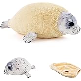 Dinyinor 20‘’ Molting Seal Plush Pillow,Chubby Blob Seal Stuffed Animal plushies for Boys Girls, Kids' Throw Pillow,Gifts for Kids Birthday,Valentine,Christmas