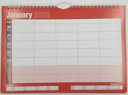 2020 Calendar Wall Planer A4 Week To Week Academic Home Office