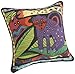 Brentwood Laurel Burch 18-Inch Embroidered Tapestry, Friends of Amazonia, Black