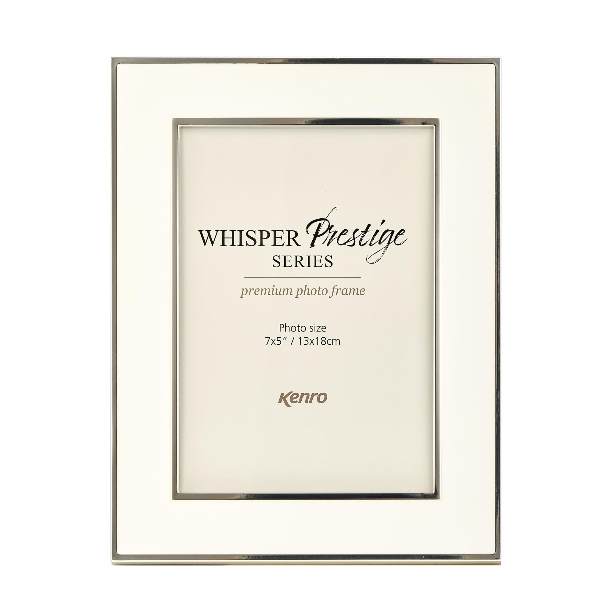 Whisper Prestige White and Silver Photo Frame 7x5 / 13x18cm - WSP1318W