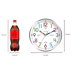 Roymnie Wall Clock for Kids Learning to Tell Time