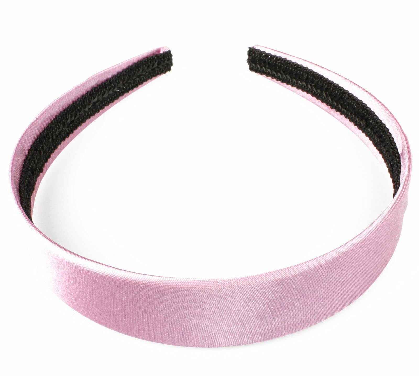 Topkids Accessories Satin Alice Headband Head Band Hairband Hair Band Women Adult Girls Kids School 60s 70s 80s Plain Aliceband 2.5cm 1" Thick Wide Hard (1 Alice Band, Light Pink)
