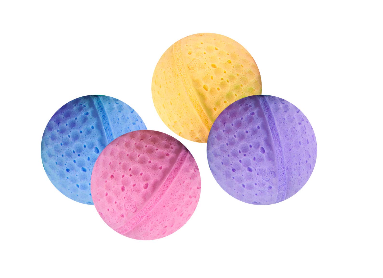 Karlie Cat Toy 4 Sponge Balls, Diameter-4 cm, Assorted Colours Sponge Balls, 4-Piece
