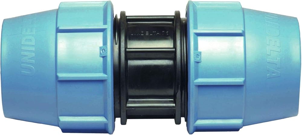 HYDROBIL 20mm MDPE Pipe Fitting Muff 16 Bar Plastic Water Connector Cold Systems