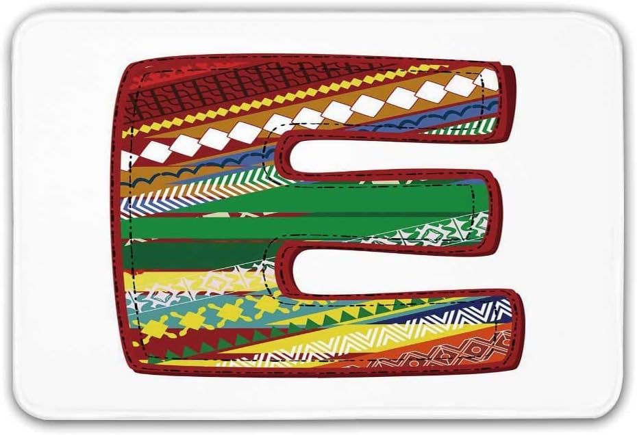 Buchstabe E Vordertürmatte, Vintage-Stil Brief von Alphabet