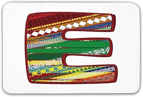 Buchstabe E Vordertürmatte, Vintage-Stil Brief von Alphabet