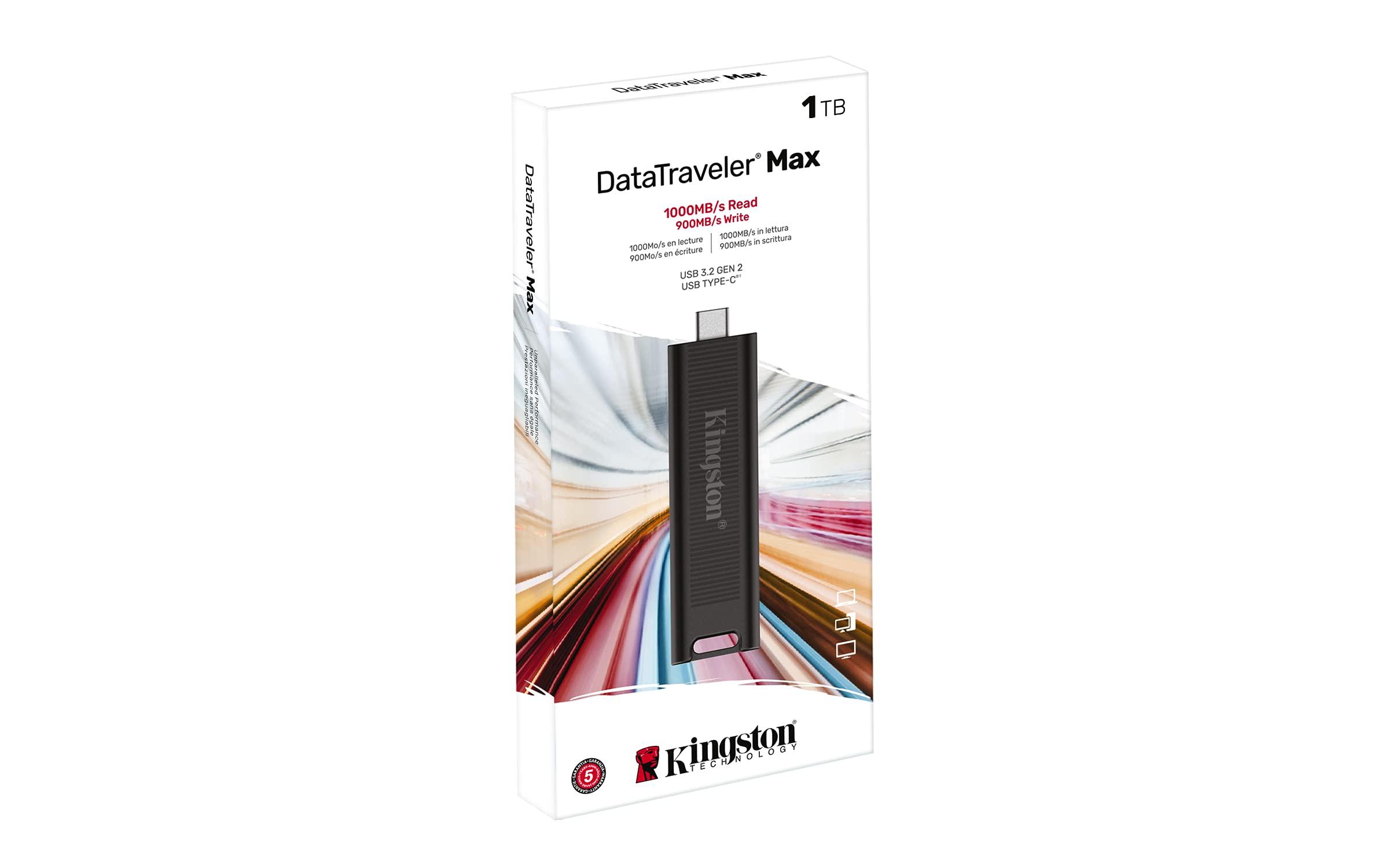 Kingston DataTraveler Max 1TB USB-C Flash Drive with USB 3.2 Gen 2 Performance