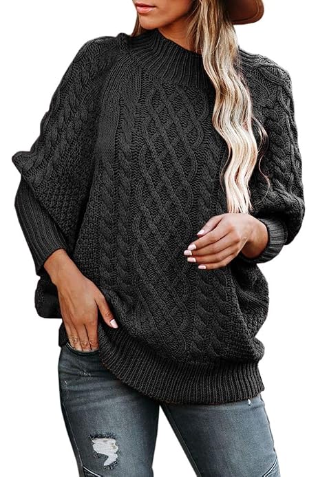 YeMgSiP Womens Plus Size Cable Knit 