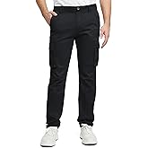 VOPOKER Cargo Pants for Men Cotton Fabric 6 Deep Pockets Straight-Leg Design Work Pants for Men