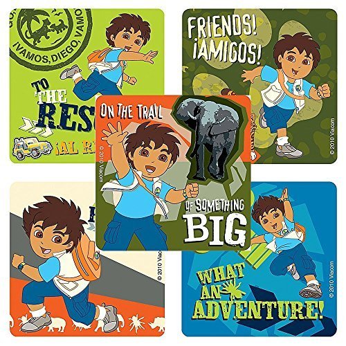 Go Diego Go Dora the Explorer Stickers - 75 Per Pack