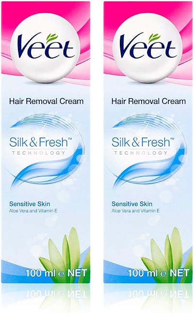Veet Hair Removal Cream Sensitive Skin Legs & Body 100ml x2