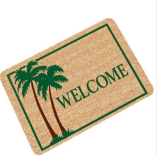 Funny Doormat Rubber Door Mat Water Sucking Anti Soil Ground Mat Flocking Felt Mildew Proof Foot Pad 15.7"x23.6"