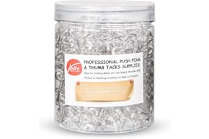 Yalis Push Pins 600 Count, Standard Clear Thumb Tacks Steel Point and Clear Plastic Head