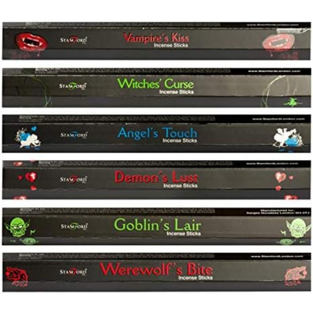 Stamford London 37344 Mythical Variety Set Incense Sticks - 6 Packs x 15 Sticks