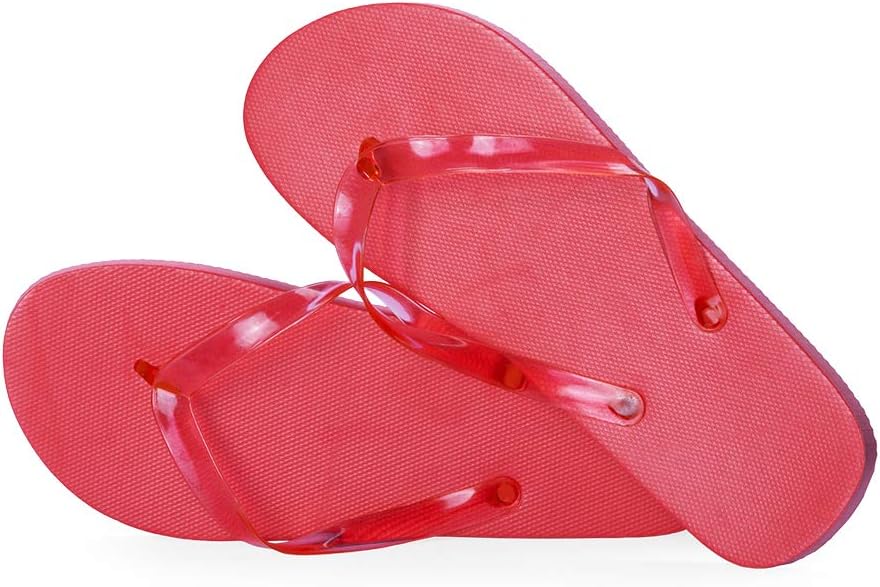 bright pink flip flops