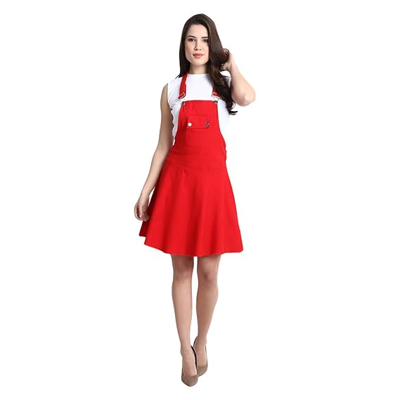 red dungarees womens