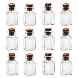 MIGK 24pcs Small Mini Glass Jars Bottles with Cork