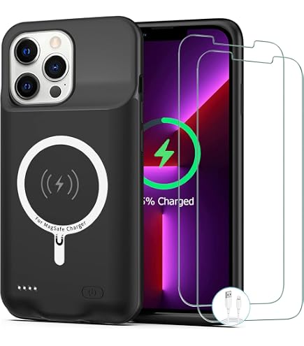 Amazon.com: Battery Case for iPhone 13 Pro Max, [12000mAh