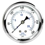 New Stainless Steel Liquid Filled Pressure Gauge