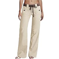 Casual Chion Women's Stretch High Waisted Twill Wide Leg Dress