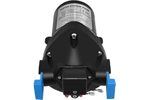 DEEKOOL 03526-144A Water System Pump, Triplex Diaphragm Pump 2.9 GPM, 50 PSI, 12 VOLTS DC Boat and RV Water Pump, Self Priming Smooth Silent Operation