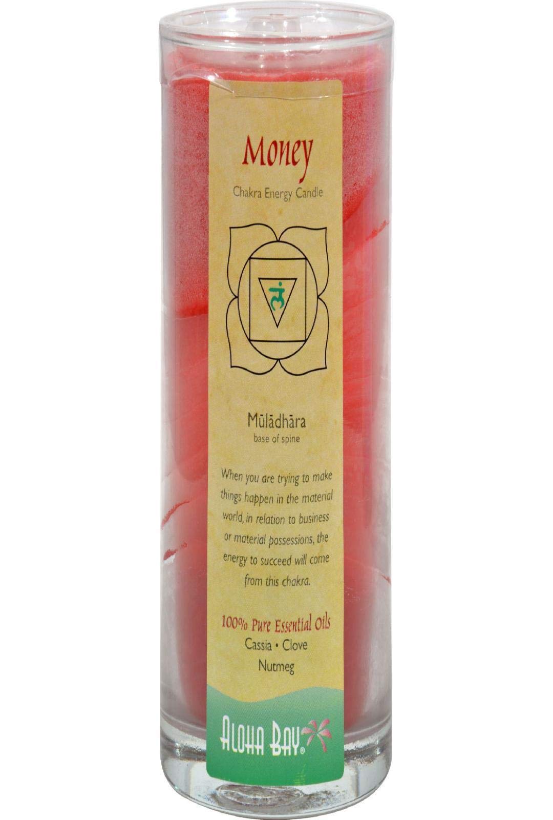 Aloha Bay Chakra Candle Jar, Money, Red