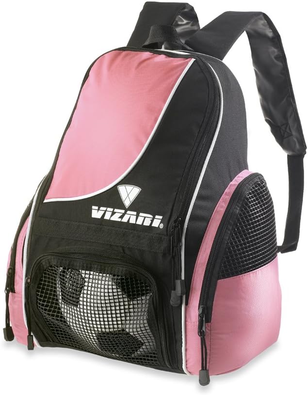 VizariSolano Soccer Backpack With Ball Compartment and Vented Ball Pocket and Mesh Side Cargo Pockets for Adults and Teens
