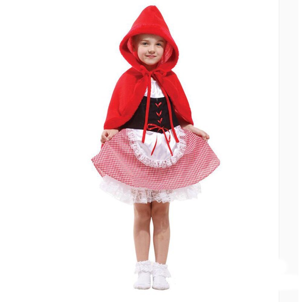 Costumes Size S M L Wishtime Halloween Girls Little Red Riding Hood Costume Dress Up Pretend Play Ledhunter Com
