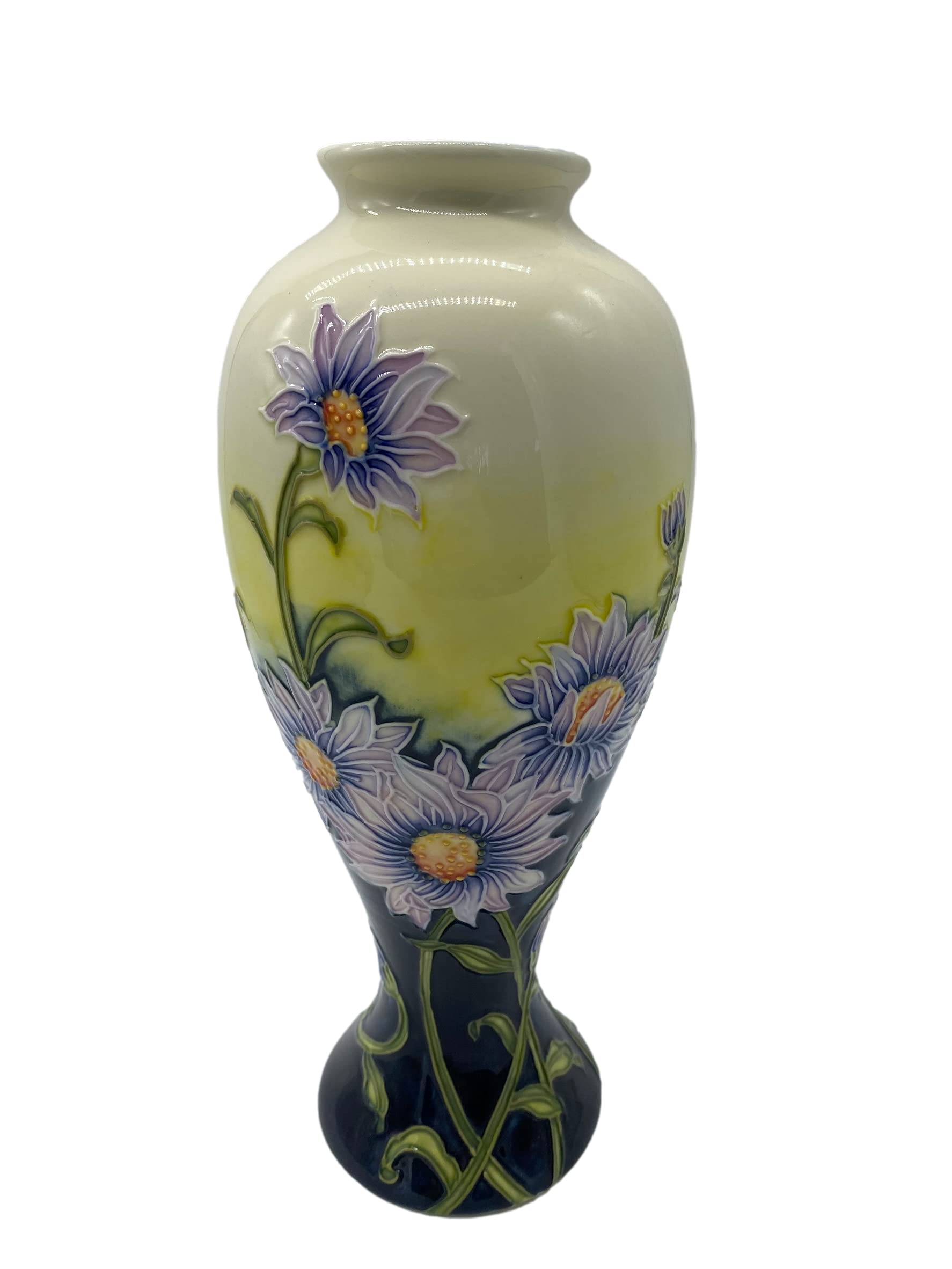 Lilac Daisy Design 11 inch vase