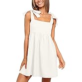 Clarisbelle Women Summer Tie Strap Sleeveless Beach Dress