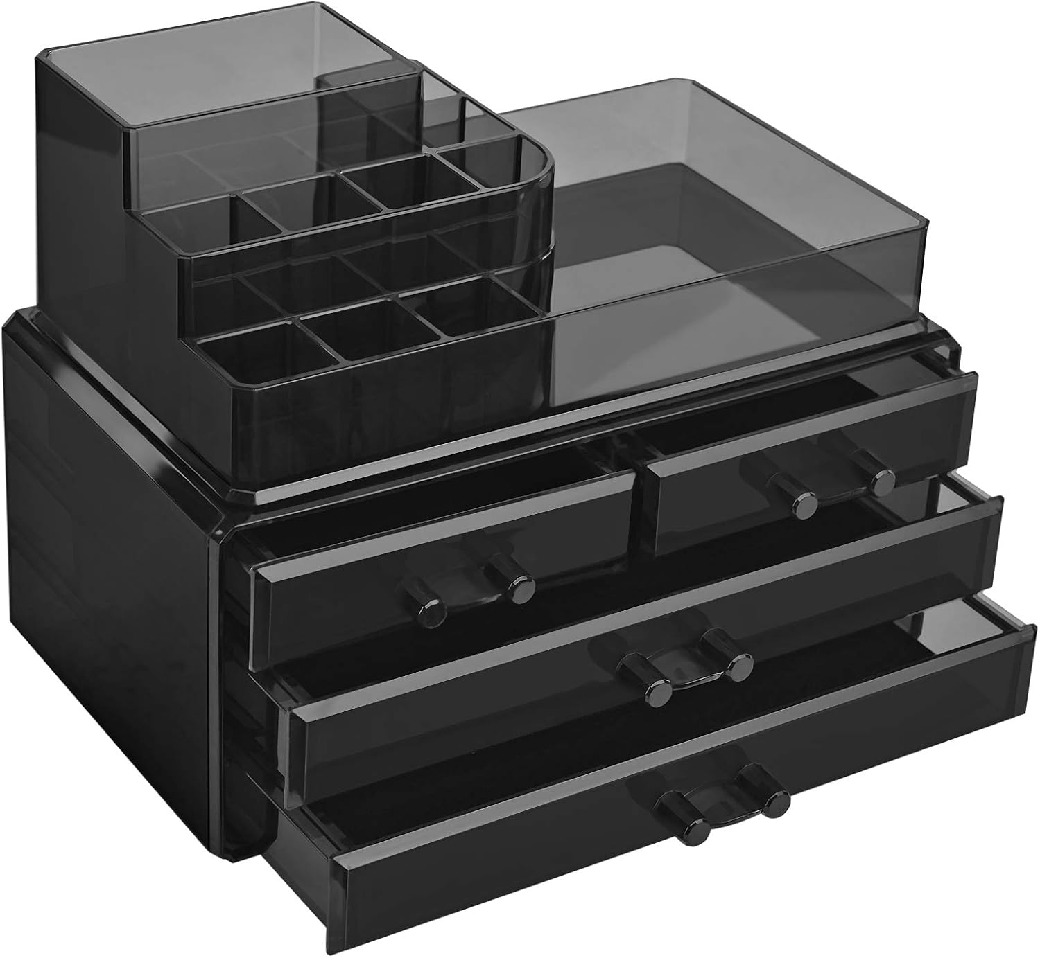 SONGMICS Cosmetics Organiser, Makeup Storage Box with 4 Drawers and 11