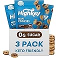 HighKey Keto Chocolate Chip Mini Cookies - Gluten Free Sugar Free Cookies Keto Snack Low Carb Snacks Healthy Protein Diabetic