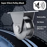 JAHOMFAI U-Type Steel Pulley Blocks 2pcs Mute Bearings for Gym Fitness Material view 5