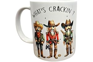 What’s Crackin’? Cowboy Nutcracker Mug & Coaster Set/Ensemble Tasse & Sous-Verre « What’s Crackin’ ? » Style Casse-Noisettes 