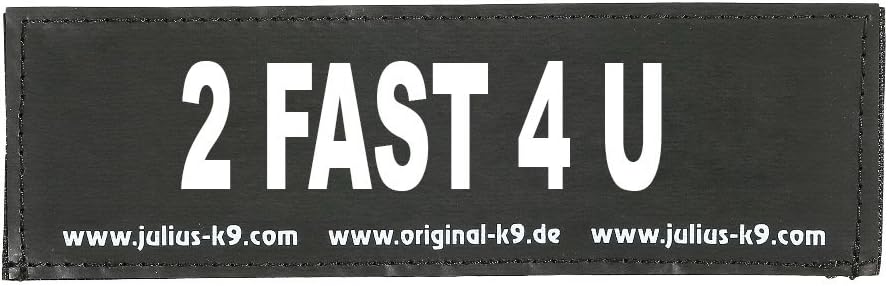 Interchangeable Patches, 1 Pair, 2 FAST 4 U, Size: Small, Black