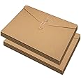 Funny live 10 Pcs A4 Kraft String Envelope File Folders Organizer for Projects | Contracts | Bills | Meeting Documents Pockets Office Supplies (Horizontal Version A4)