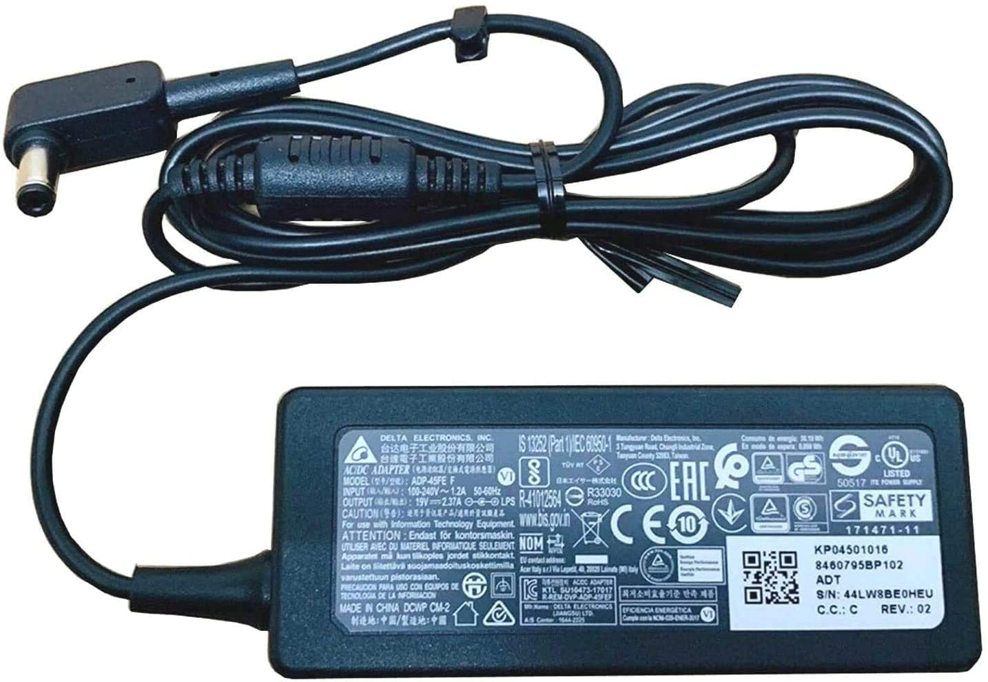 45W Delta Adapter for Acer Aspire S5 S7-391-9886 Chromebook 15 14 13 11 R11 C720 13 cb5-311 CB5-311-T6R7 CB3-111 Iconia S5 S7 W700 W700P KP.06503.007 KP.06503.006 PA-1650-80 KP.06503.009 3.0 * 1.1mm