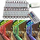 Storefront Light,EAGWELL 20 Ft RGB Store Front Lights 40 Pieces Module LED Lights,2 Set 5050 SMD 120 LED Module Window Strip Light for Letter Advertising Signs