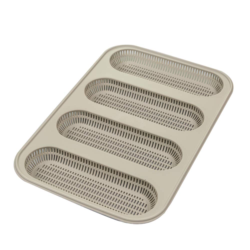 silikomart 199694 3D Mini Baguette Baking Mould, Gray, 20,4 x 30,8 x 2,8 cm