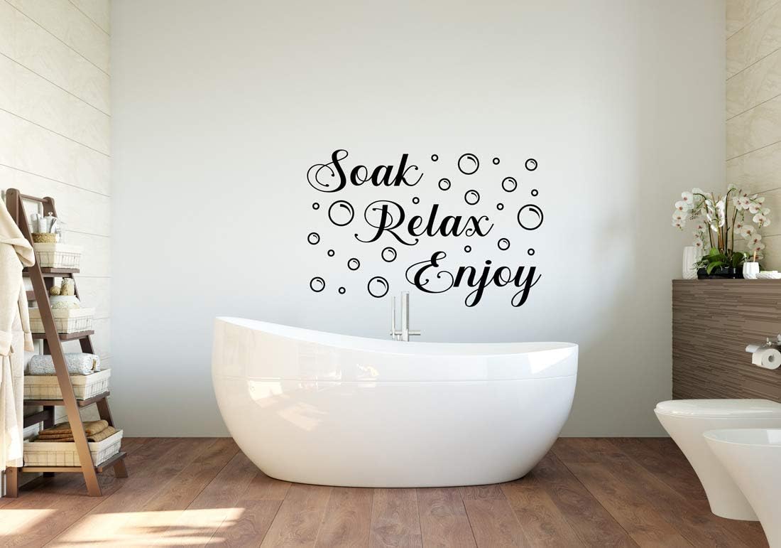 Soak Relax Enjoy Bathroom Wall Sticker Quote Motivational Home Wall Decor Vinyl Gym Sticker Decal Mural Interior Art - Image 3