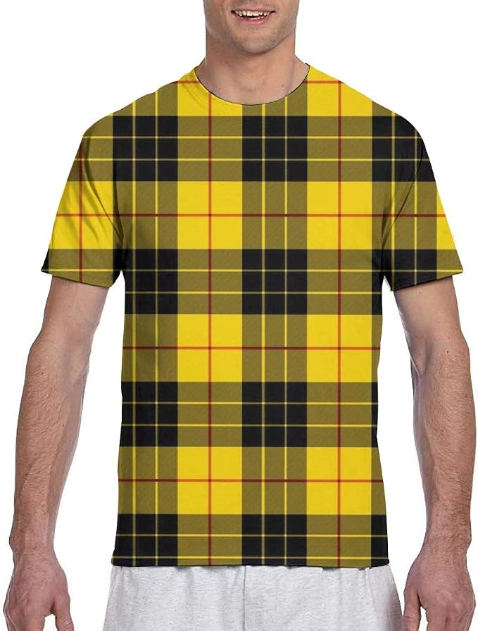 yellow and grey plaid shirt